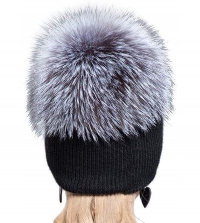 Skullies & Beanies Winter Women's Warm hat Fox Fur Straw hat Knitted Wool ski hat MS - H+y - C418ME09XYW $21.56