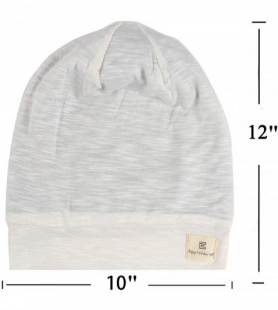 Skullies & Beanies Satin Silk Lined Sleep Cap Beanie Slap Hat - Gifts for Women - White - C418KGXAE33 $11.11