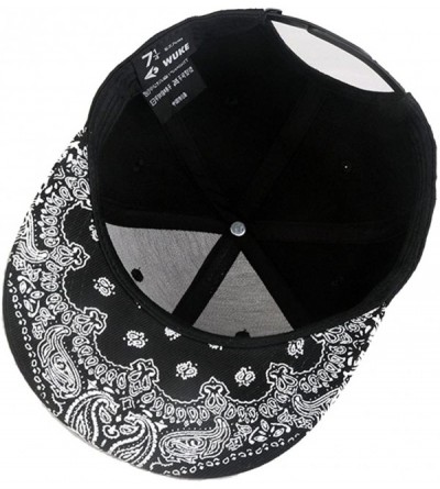 Baseball Caps Unisex Flat Bill Hip Hop Hat Snapback Baseball Cap - Black 21 - CK12LUW517Z $10.02