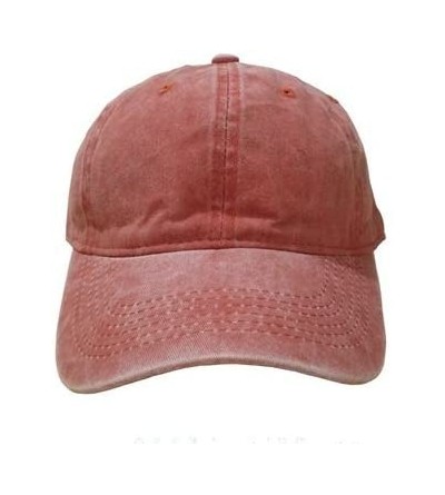 Baseball Caps Custom Denim Hat Embroidered Men Women Personalized Text Name Baseball Cap - Coral - C018GAZN35C $17.56