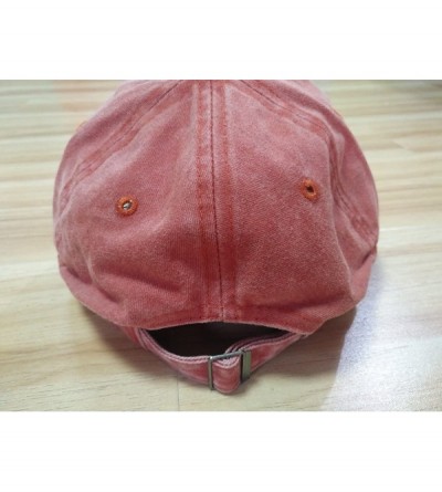 Baseball Caps Custom Denim Hat Embroidered Men Women Personalized Text Name Baseball Cap - Coral - C018GAZN35C $17.56