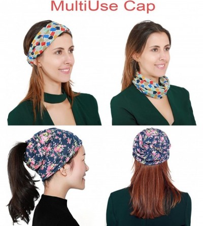 Skullies & Beanies Print Flower Cap Cancer Hats Beanie Stretch Casual Turbans for Women - Light Green - CQ18GNXG2EA $9.23