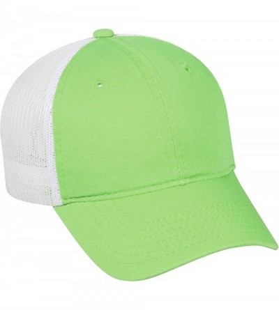 Baseball Caps Garment Washed Meshback Cap - Lime/White - CJ11PPEPSZP $13.55