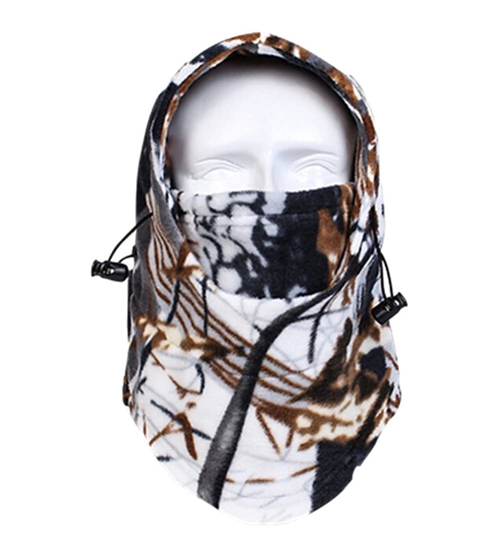 Balaclavas Camo Balaclava Ski Face Mask- Camoflauge Neck Warmer- Hunting Gear and Accessories for Men - Camo White - CQ11QHK0...