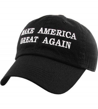 Baseball Caps Make America Great Again Our President Donald Trump Slogan with USA Flag Cap Adjustable Baseball Hat Red - CJ12...