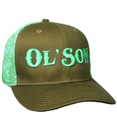 Baseball Caps Ol' Son Adjustable Snapback Hat - Brown/Teal Paisley - CB1932ND0EC $22.51