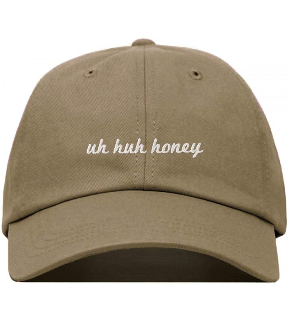 Baseball Caps Uh Huh Honey Baseball Hat- Embroidered Dad Cap- Unstructured Soft Cotton- Adjustable Strap Back (Multiple Color...