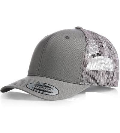 Baseball Caps Flexfit Retro Snapback Trucker Cap - Gray/Gray - CL184MW9D04 $27.29