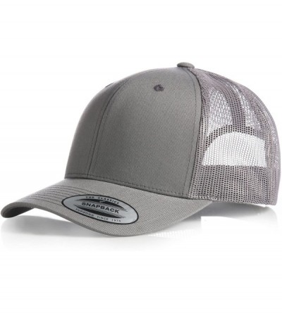 Baseball Caps Flexfit Retro Snapback Trucker Cap - Gray/Gray - CL184MW9D04 $15.55