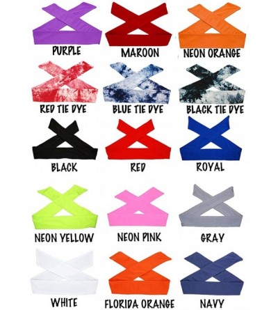 Headbands Design Your OWN TIE Headband - Custom TIE Headband - Glitter Words - TIE Headband - Neon Orange - C018AQLUHZQ $16.82