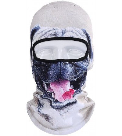 Balaclavas Unisex Animal Face 3D Print Ski Balaclava Full Face Cycling Mask Ski Mask - White Grey - CN12NZSLUEN $9.28