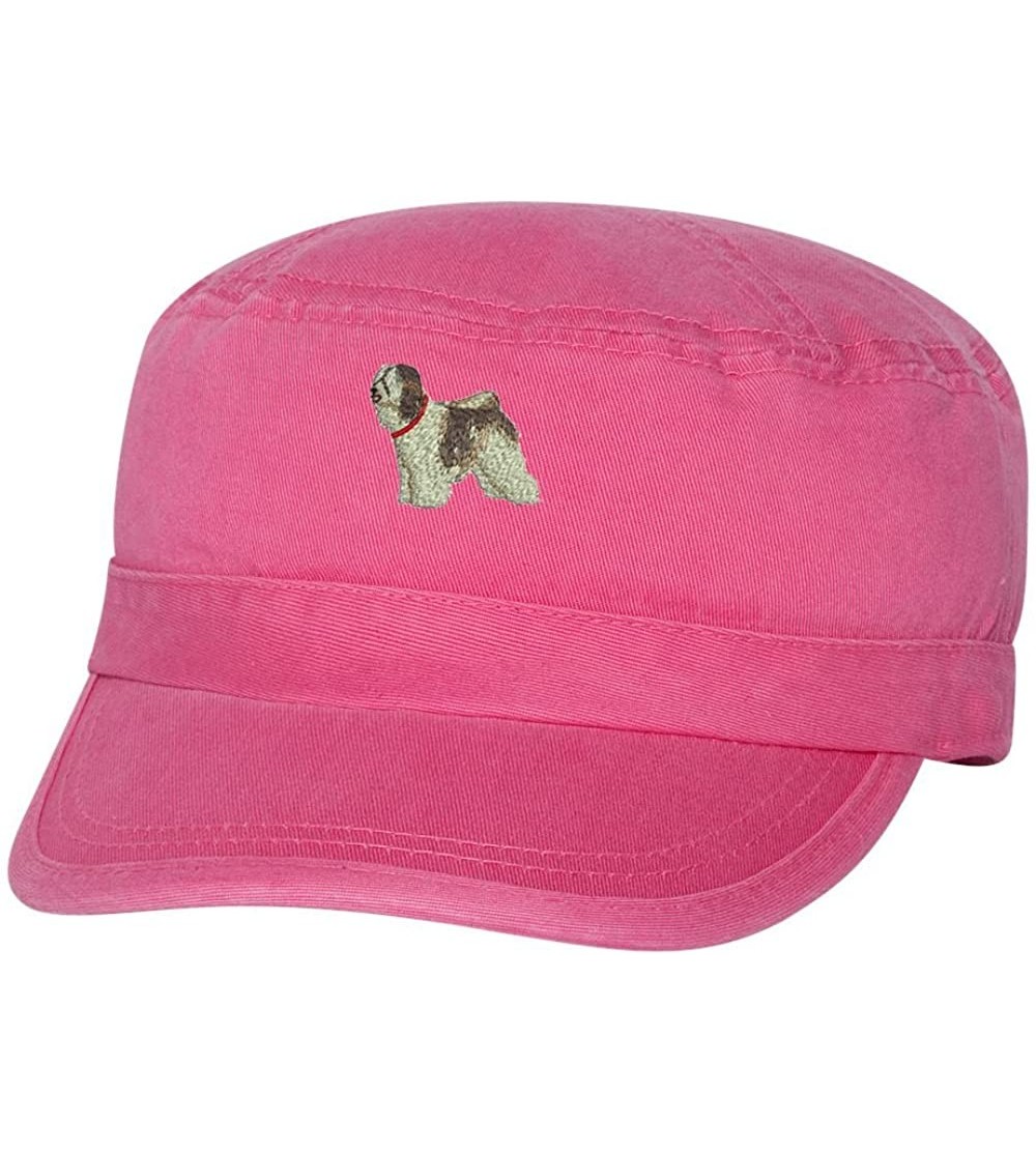 Baseball Caps Tibetan Terrier 100% Cotton Corps Cap - Pink - C7128NX9DYB $26.03