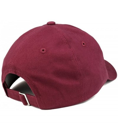 Baseball Caps Merica Small American Flag Embroidered Dad Hat Cotton Baseball Cap - Maroon - C7185HQN0UT $20.84