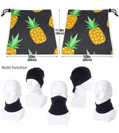 Balaclavas Neck Gaiter Headwear Face Sun Mask Magic Scarf Bandana Balaclava - Pineapples - CK1979NKKO5 $17.90