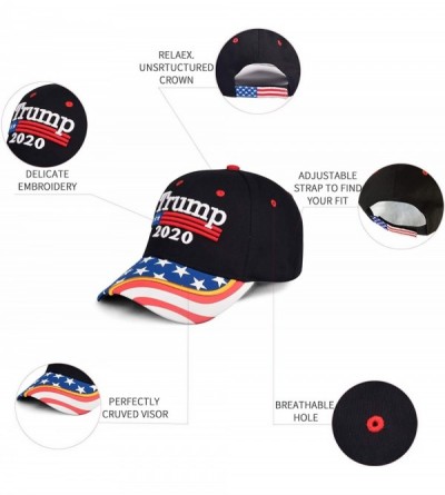 Baseball Caps Donald Trump 2020 Hat Keep America Great Embroidered MAGA USA Adjustable Baseball Cap - F-1-black - C018SAMUHC9...