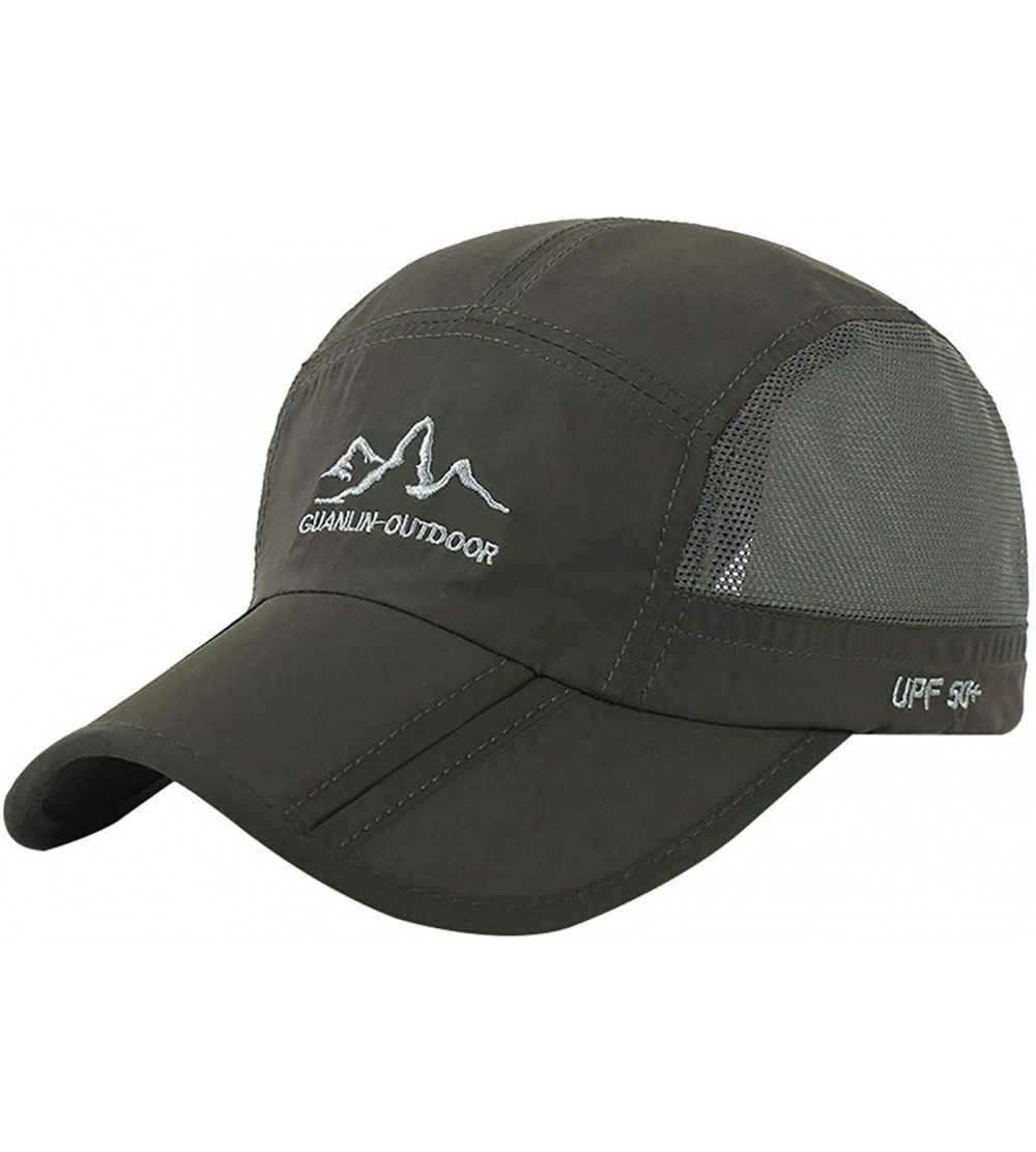 Baseball Caps Men's Summer Outdoor Sport Baseball Cap Mesh Hat Running Visor Sun Caps - Army Green-5 - CS18RR0Q62X $32.11