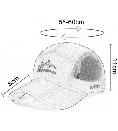 Baseball Caps Men's Summer Outdoor Sport Baseball Cap Mesh Hat Running Visor Sun Caps - Army Green-5 - CS18RR0Q62X $12.49