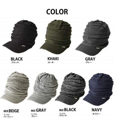 Skullies & Beanies Mens Summer Knit Beanie Hat - Womens Slouchy Visor Cap Winter Baggy Slouch Knit - Mix Black - CV11K50YDHN ...