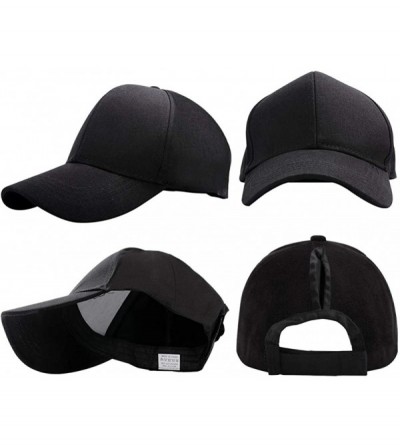 Baseball Caps Ponytail Baseball Glitter Ponycaps Adjustable - Aa-classic-black - CR18M5I0CSS $13.02