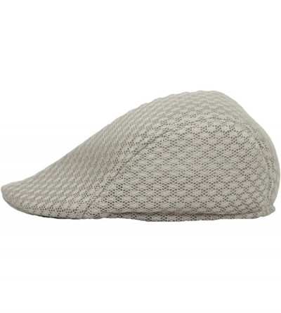 Newsboy Caps Breathable Mesh Summer Hat Newsboy Ivy Cap Cabbie Flat Cap UZ30053 - Ivory - C918WYI9I7O $11.16