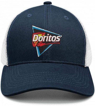 Baseball Caps Men/Women Print Classic Doritos-Corn-Flake-Logo- Outdoor Mesh Trucker Cap - Navy-blue-19 - CL18QO39XUC $32.42