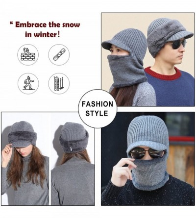 Skullies & Beanies Flannel Unisex Beanie hat - Gray With Brim - CS189S9OG8X $15.47