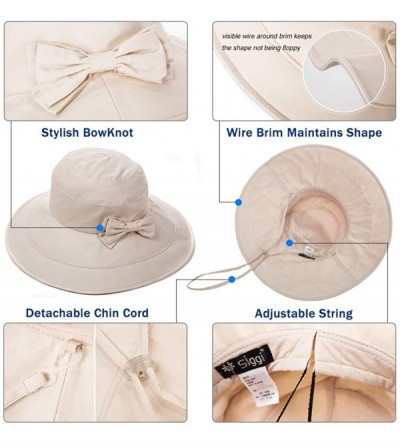 Sun Hats Womens Packable Bucket Travel Cotton SPF Sun Hat Chin Strap SPF Fishing Bonnet 56-58cm - Navy_69038 - C918SO7D9H3 $1...