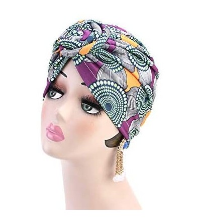 Skullies & Beanies African Pattern Headwrap Pre Tied Stretch - 3 Packs 01 - CK18YAGOGTN $18.13