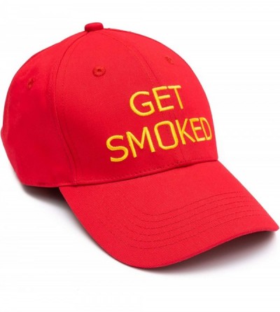 Baseball Caps 6 Panel Get Smoked Hat Persona 5 - Red - CZ186DW5OEG $14.24