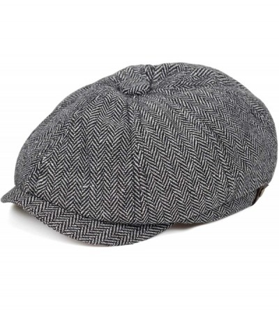 Newsboy Caps Newsboy caps Cotton Wool Flat hat Hats for Men Ivy hat Golf Adjustable Driving hat - Grey - C618X8Q9X0W $14.73