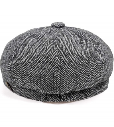 Newsboy Caps Newsboy caps Cotton Wool Flat hat Hats for Men Ivy hat Golf Adjustable Driving hat - Grey - C618X8Q9X0W $14.73