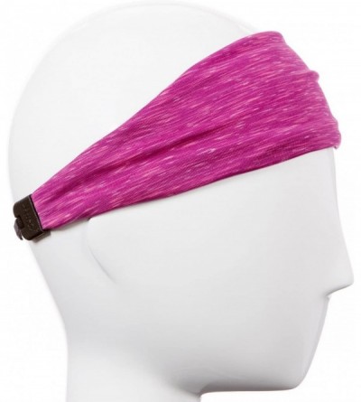 Headbands Xflex Space Dye Adjustable & Stretchy Wide Headbands for Women - Heavyweight Space Dye Magenta - CH17XWLG0E0 $14.23