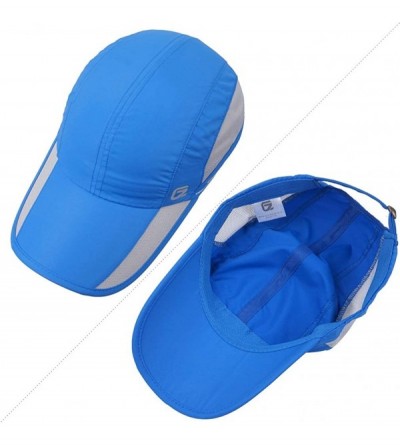 Baseball Caps Quick Dry Sports Hat Lightweight Breathable Unstructured Soft Run Cap Unisex - Blue - CO12HEQR66Z $12.81