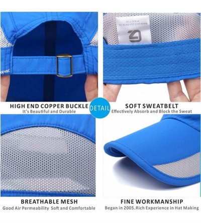 Baseball Caps Quick Dry Sports Hat Lightweight Breathable Unstructured Soft Run Cap Unisex - Blue - CO12HEQR66Z $12.81