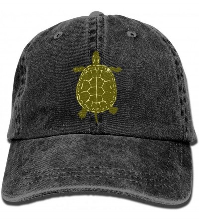 Baseball Caps Sports Denim Cap Native American Turtles Men Baseball Cap Adjustable Dad Hat - Black - CU18EDZ2MW8 $14.93