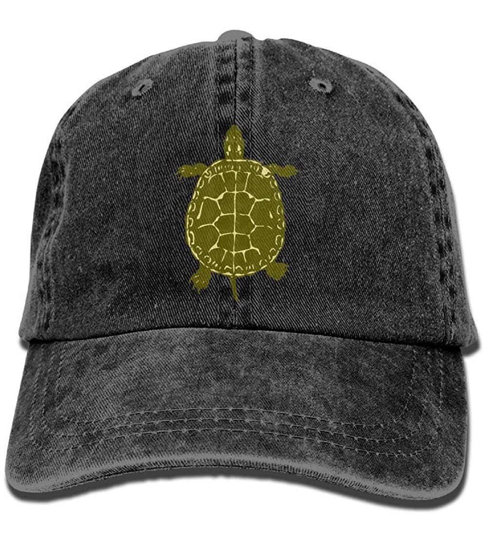 Baseball Caps Sports Denim Cap Native American Turtles Men Baseball Cap Adjustable Dad Hat - Black - CU18EDZ2MW8 $14.93