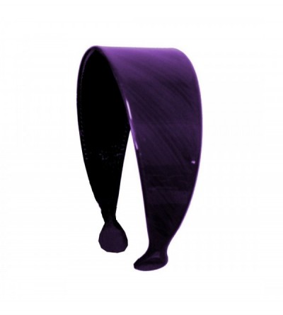 Headbands Purple with Black Strokes 2 Inch Headband Hair Band with Teeth (Keshet Accessories) - Purple - CG11J49UW6H $18.78