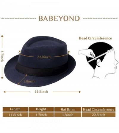 Fedoras 1920s Panama Fedora Hat Cap for Men Gatsby Hat for Men 1920s Mens Gatsby Costume Accessories - Y-navy - CQ18R3ZED59 $...