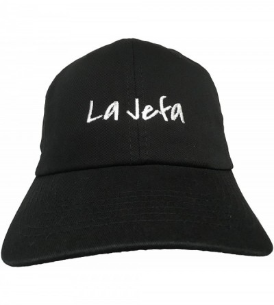 Baseball Caps La Jefa - Black Embroidered Ball Cap - CD12LTGKAEZ $34.28