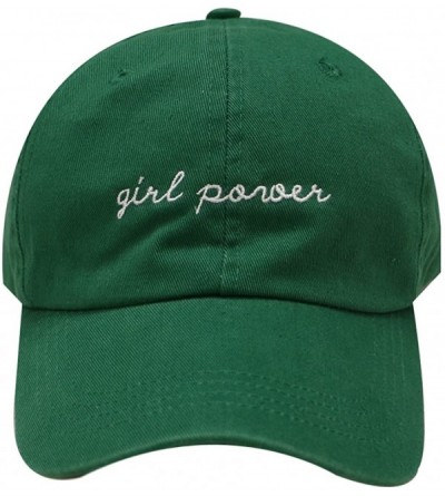 Baseball Caps Girl Power' Cotton Baseball Cap - Kelly Green - C612KBLE04B $13.77