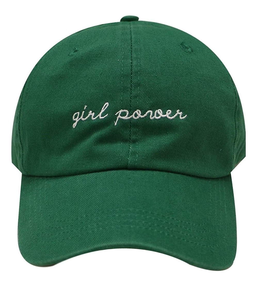 Baseball Caps Girl Power' Cotton Baseball Cap - Kelly Green - C612KBLE04B $13.77