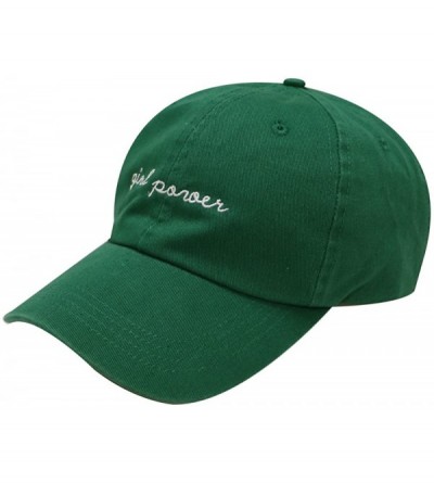 Baseball Caps Girl Power' Cotton Baseball Cap - Kelly Green - C612KBLE04B $13.77