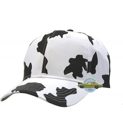 Baseball Caps Milk Cow Adjustable Snapback Baseball Cap White Free Patch - 70's - CV193RNL37N $23.21