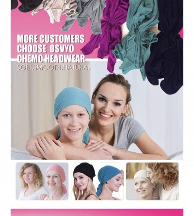 Skullies & Beanies Bamboo Chemo Headscarf for Women Hair Loss - Cancer Slip On Headwear Turbans Sealed Packaging - Bamboo Bla...