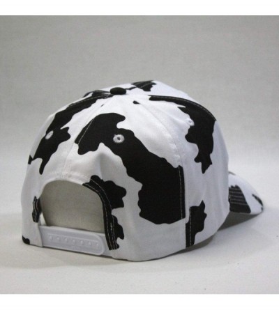 Baseball Caps Milk Cow Adjustable Snapback Baseball Cap White Free Patch - 70's - CV193RNL37N $15.58