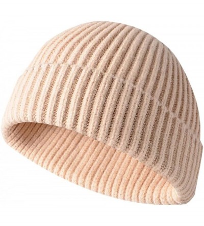 Skullies & Beanies Fashion Classical Hat for Men/Women Winter Beanie Cold Cap Cool Skull Hats Warm - Beige While - CA18Y3U03Z...