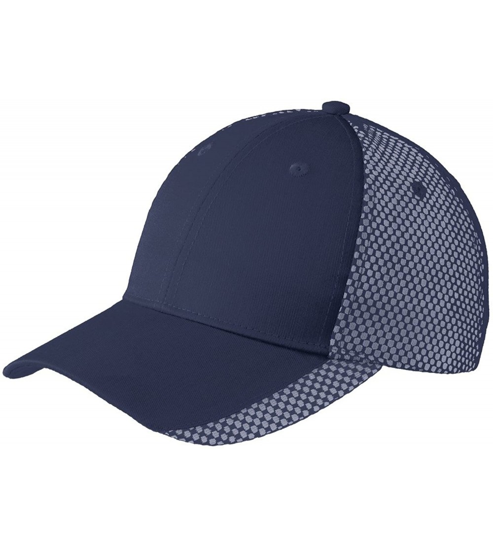 Skullies & Beanies Port Authority?C923 Two Color Mesh Back Cap - Navy/White - CW17YTCDRYR $7.82