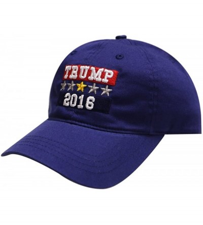 Baseball Caps Trump with the Stars Cotton Baseball Cap Navy - CL12CMXPC25 $15.36