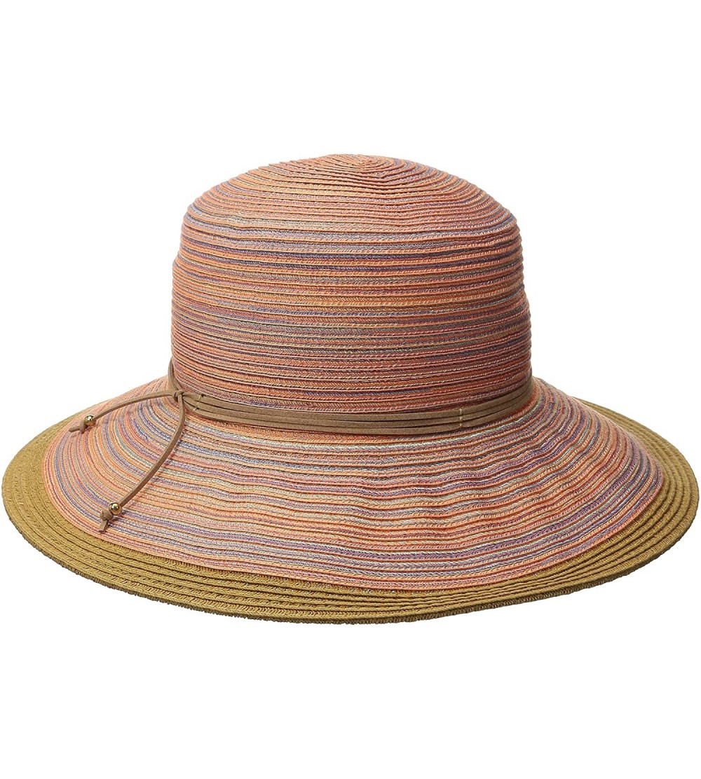 Sun Hats Women's 4-Inch Mixed Braid Sun Brim Hat - Rust - CC126AOR2GF $34.44