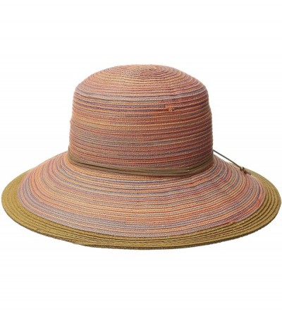 Sun Hats Women's 4-Inch Mixed Braid Sun Brim Hat - Rust - CC126AOR2GF $34.44